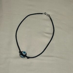 Black and Blue Evil Eye Necklace